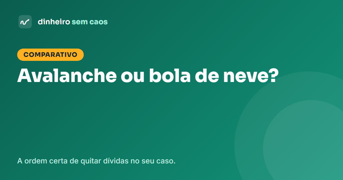 Método avalanche ou bola de neve: comparativo para quitar dívidas